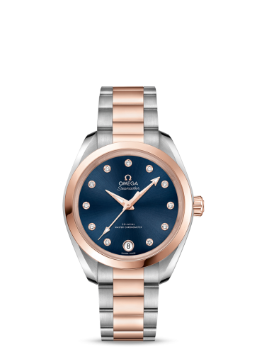 Omega Seamaster Aqua Terra 150M Master Chronometer 34 Stainless Steel / Sedna Gold / Blue / Bracelet